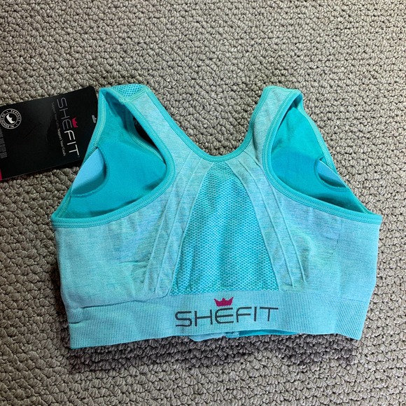 Shefit Womens Sports Bra Size XSmall Blue‎ Perfect Lounge Seamless NWT - Picture 4 of 5